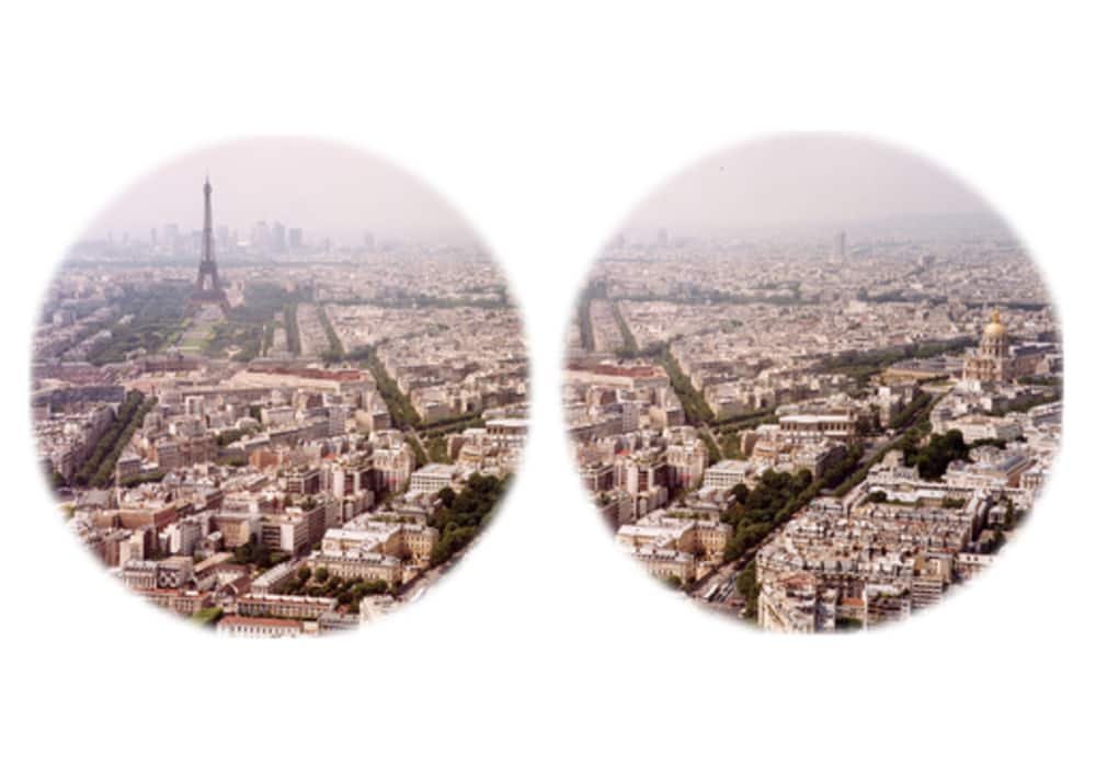 Normal non-hemianoptic vision. Paris as seen with full visual field