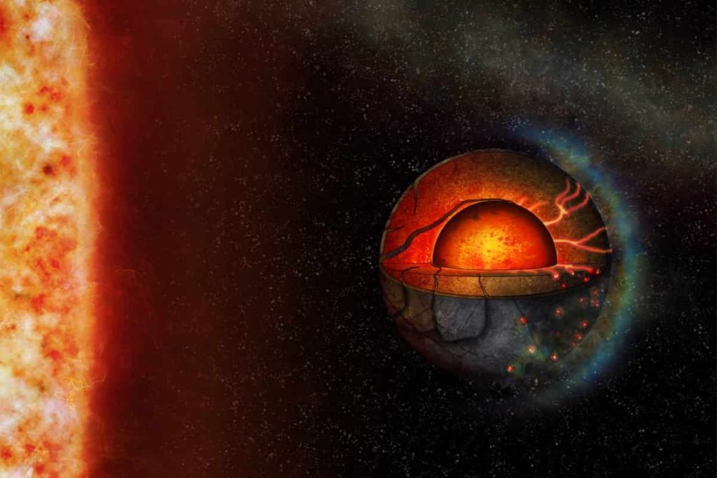 Earth core cooling