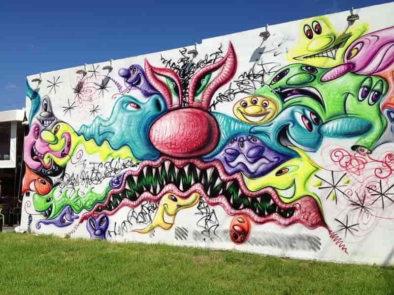 Kenny Scharf Mural Wynwood Walls in Miami