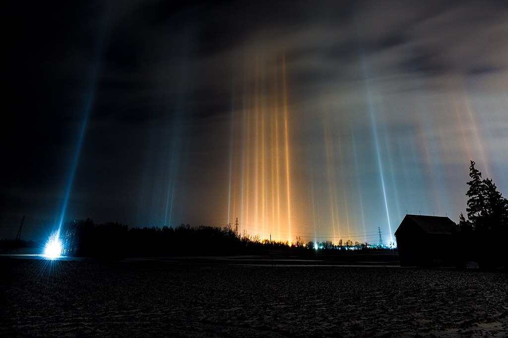 Light pillars otario canada