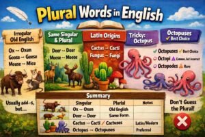 Plural words in english