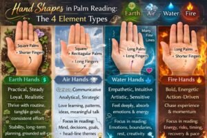 4 Hand shapes in palm reading