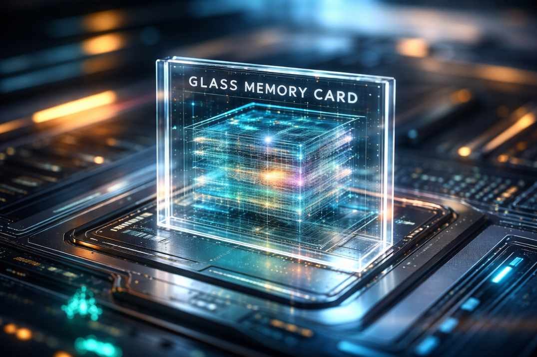 Glass memory card